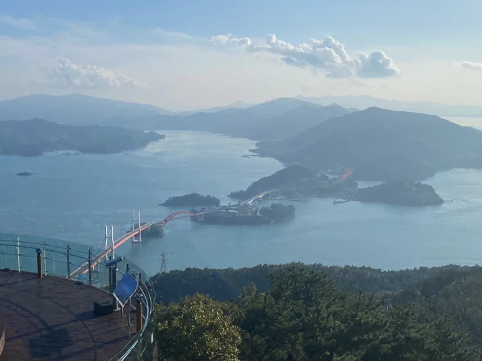 각산 전망대에서 바라본 한려수도 전경